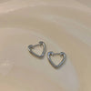 Smooth Star Zircon Hoop Earrings for Women Girls Metal Chunky Sun Rhinestone Ear Buckle Punk Y2K Jewelry - Image 11