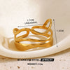 Hollow Heart Open Ring in Stainless Steel Adjustable - Image 16