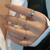 Ten-Piece Stacking Ring Set with Gold-Tone or Silver-Tone Designs - Image 46