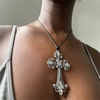 Large Detailed Rhinestone Cross Choker Spiral Hippie Necklace Goth Punk Women Statement Crucifix Charm Jewelry Gift - Image 6