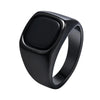 Stylish Square Stone Ring for Men, Stainless Steel Signet Ring,Birthday Party Gift for Him Dad - Image 7