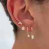 4PCS Green Crystal Zircon Stainless Steel Hoop Earrings Set For Women Daily Versatile Square Earring Piercing Jewelry - Image 5