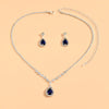 Elegant Waterdrop Style Jewelry Sets for Women Pink Crystal Necklace Earrings Bridal Wedding Party Jewelry Sets - Image 6