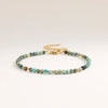 3mm Faceted African Turquoise Nature Stone Beaded Bracelet For Women With gold plated Stainless Steel Square Beads Jewelry - Image 1