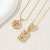 2Pcs Full CZ Zircon Iced Crystal Initial Letter Flower Necklace Women Copper A-Z Alphabet Pendant Couple Jewelry Birthday Gifts - Image 15