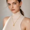 Hammered Irregular Birthstone Zircon Pendant Necklace Stainless Steel Choker Necklaces Jewelry Accessories - Image 4