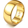 Gold Plated Ring for Women Men Thick Thin Pinky Thumb Ring Wedding Band Ring Plain Domed Comfort Fit Size 6 -10 - Image 1