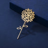 Dandelion Flower Brooch Minimalist Hollow Metal Lapel Pin Gold Silver Tone for Women Wedding Bridal Party Dress Accessory - Image 3
