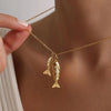 Dainty Ocean-Inspired Chain Jewelry Lightweight Minimalist Sardine Fish Pendant Necklace Accessories - Image 5