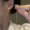 Drop Ear Line Long Hanging Earrings for Women Rose Gold Color Zircon Crystal Piercing Threader Earing Ear Accessories Jewelry - Image 23