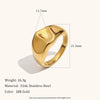 La. Muses Irregular Twisted Wide Faced Stainless Steel Women's Ring Pvd Gold Plated Jewelry Accessories - Image 11