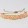 Adjustable Multicolor Heart Bead Bracelet with Woven Pattern - Image 27