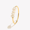 Gold Plated Stainless Steel Freshwater Pearls Rings For Women - Image 5