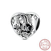 Love Heart Shaped Charms Silver Family Love Friendship Charms Fit Bracelet Bangle Women Jewelry Gifts - Image 8