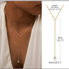 Stainless Steel Lariat Necklace Gold Plated, Dainty Long Necklace Laryered Necklaces For Women Girls, Y Shape Drop Pendant - Image 21