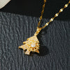 Full Rhinestone Christmas Tree Snowflake Pendant Necklace For Women Zircon Star Sweater Collarbone Chain Jewelry - Image 2