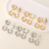 C-Shaped Clip-On Ear Cuff with Water Drop Detail - Image 31