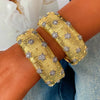 European and American Retro Inlaid Diamond Star Ring Bangles Set - Image 1