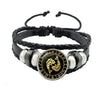 12 Constellation Bracelet Scorpio Sagittarius Capricorn Aquarius Black Rope Leather Button Bracelet Zodiac Jewelry For Gift - Image 4