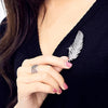 Suyu Copper Micro Inlaid Cubic Zirconia Feather Brooch Women Wedding Jewelry Gift Clothing Accessories - Image 3