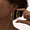 Stainless Steel Twist Circle Women Earrings Click Mobius Hoop Hies Earring And Mother's Day Gift - Image 26