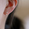 Waterdrop Leaf Stud Earrings with Cubic Zirconia Accents - Image 4