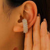 Colorful Crystal Zircon Pearl Ear Clip Earrings for Women Metal C-Shaped No Pierced Cartilage Ear Cuff Jewelry - Image 8