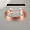Copper Bracelets for Women Men Unisex 8mm Adjustable Open Cuff Bangles Female Resizable Jewelry Soft Metal Simple - Image 2