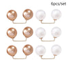 Imitation Pearl Double Head Brooch Pin Waist Clip Set - Image 8