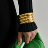 Twist-Texture Bangle Bracelet Set in Gold-Tone and Silver-Tone Styles - Image 2