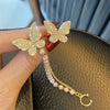 Letter D Asymmetric Long Tassel Zircon Earrings For Women Korean Sparkling Earrings Jewelry Party Gifts - Image 9