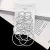 12pcs/lot Women's Hoop Earrings Gold Color Round Large Earrings Set Loop Earrings Novia - Image 4