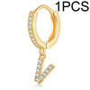 A-Z Letters Initial Pendant Earrings Hoop Earrings Men Golden Color Jewelry Earring Alphabet Name Earrings Women 1pcs - Image 31