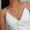 4Pcs/Set Cross Colorful Crystal Necklaces For Women Simple Gold Silver Color Y-Shaped Pendant Necklace Set Christian Jewelry - Image 9