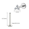 Titanium 16G Triple CZ Cartilage Helix Earring Trinity CZ Tragus Stud Conch Earlobe Lip Piercing Jewelry - Image 17