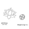 Skyrim Lotus Flower Women's Brooch Stainless Steel Gold Color Suit Badge Lapel Pin Yoga Buddhism Amulet Accessories - Image 7