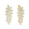 Natural Design Jewelry Full Paved Cubic Zirconia CZ Bloom Flower Sparking Bling Earring For Women Girl - Image 7
