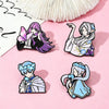 4Pcs Cute Girls Enamel Pins Set Anime Frieren Beyond Journey's End Himmel Fern Stark Brooch Badge Lapel Pin For Fans - Image 2