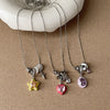 French Colorful Enamel CZ Cubic Zirconia Starburst Water Drop Star Pendant Necklaces for Women Silver Plated Chain Chokers - Image 2