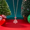 Full Rhinestone Christmas Tree Snowflake Pendant Necklace For Women Zircon Star Sweater Collarbone Chain Jewelry - Image 10