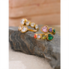 Delicate Cubic Zirconia Heart Stainless Steel Gold Color Adjustable Open Ring Chic Charm Jewelry - Image 5