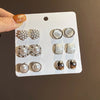 6/10/12 Pcs Simulated Pearl Round Square Stud Earrings Small French Elegant Daity Ear Studs for Women Daily Jewelry Sets F - Image 12
