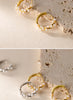 Moidan 925 Sterling Silver Charm Twine Pearl Hoop Earrings Trendy Gold Color Ear buckle For Women Wedding Fine Jewelry Gifts
