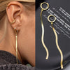 Stainless Steel Gold Color Long Tassel Earrings for Women Simple Geometric Unique Korean Earrings Wedding Jewelry Gifts - Image 1