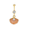 Stainless Steel Belly Button Ring Butterfly Pearl Shell Colorful Starfish Belly Button Ring Body Piercing Jewelry - Image 15
