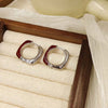 Silver Color Square Hoop Earring for Women Elegant White Enamel Spliced Geometric Earrings Aesthetic Jewelry Accessories - Image 10