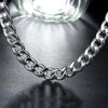 Men's 10 mm Curb Chain Necklace in Silver Tone - Image 11