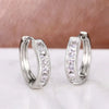 Gold Color Plated Stainless Steel Round Circle Earrings for Women Cubic Zirconia Hoop Earrings Jewelry - Image 4
