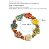 Handmade Colorful Floral Ceramic Beaded Bracelet Adjustable Stretch Boho Jewelry Elastic Wristband for Women Teens - Image 12
