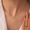 Romantic Bowknot Necklace for Women Stainless Steel Pendant Jewelry Kpop Wedding Korean Bow Choker Neck Chain Gift - Image 2